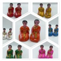 ราคา ตุ๊กตาตั้งศาล บริวารชาย หญิง ขนาดจิ๋ว แบบเขียนสี สินค้าพร้อมส่ง (14033888535)