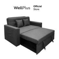 ราคา Wellplus โซฟาผ้าเบด Spaco 2 ที่นั่ง รุ่น ดึงนอนได้ สปาโก้ ขนาด 160x185x93 ผ้าหุ้มระบายอากาศ แถมฟรีหมอนอิง 2ใบ (21992632194)