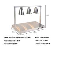ราคา HJKJ food heating lamp สแตนเลส โคมอุ่นอาหาร โคมไฟห้องอาหารโรงแรม Stainless steel ฝาครอบโคมไฟ ปรับได้ โคมไฟอุ่นอาหาร food warmer (21592975346)