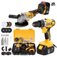 ราคา แพ็คคู่ MOLITA สว่านไร้สาย 3 ระบบ 298V เครื่องเจียร์ไร้สาย แบตเตอรี่ ใหญ่ Li ion อย่างดี 2 ก้อน หินเจียร์ ลูกหมู 4 นิ้ว สว่าน มีระบบกระแทก สว่านแบต อุปกรณ์ 33 ชิ้น รุ่น M 298 สีเหลือง (22010615375)