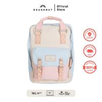 ราคา DOUGHNUT รุ่น MACAROON 16L Classic Series กระเป๋าเป้โดนัท สารพัดช่องจัดเก็บ สายสะพายบุนวม อะไหล่หนังแท้ ทนทาน ของแท้ กระเป๋าเป้ผู้หญิง กระเป๋าเป้เดินทาง (21398609494)