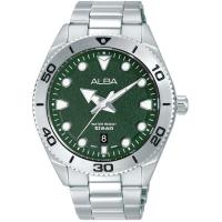 ราคา นาฬิกาข้อมือผู้ชาย ALBA Sportive Quartz รุ่น AS9T11X สีน้ำเงิน AS9T13X สีเขียว AS9T15X สีดำ AS9T17X สีเหลือง ขนาดตัวเรือน 43 มม ตัวเรือน สาย Stainless steel สีเงิน (21723940551)
