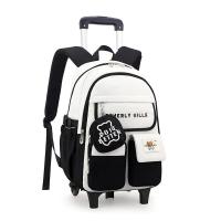 ราคา กระเป๋าเป้ล้อลาก พร้อมล้อลาก 6 ล้อ 2 ล้อ 17 นิ้ว สําหรับเด็กประถมปีนบันไดกระเป๋านักเรียนแบบมีล้อ (21704147356)