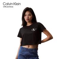 ราคา CALVIN KLEIN เสื้อยืดแขนสั้นผู้หญิง Baby Tee ทรง Crop รุ่น J223495 BEH สีดำ (21728048117)