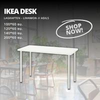 ราคา แท้จากช็อปไทย ikea โต๊ะทำงานขาเหล็กปรับระดับได้ เลือกสี ขนาด พร้อมส่ง ออเดอร์ครั้งละไม่เกิน2ตัวครับ (20334577231)