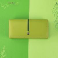ราคา Louis Montini Sour Apple กระเป๋าสตางค์ผู้หญิง หนังวัวนิ่ม กระเป๋าหนังแท้สำหรับผู้หญิง Genuine Leather Wallet WL43 (740678192)