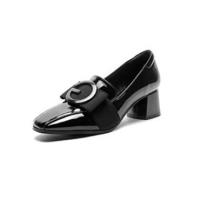 ราคา แบรนด์ Gc ระดับไฮเอนด์ รองเท้าหนัง ส้นหนา หัวสี่เหลี่ยม สไตล์อังกฤษสไตล์เรียบง่ายและหลากหลาย (17061198369)