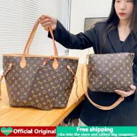 ราคา HOT 3ชิ้น เกรด LV ซิปขนาดใหญ่กระเป๋าทรงสี่เหลี่ยมมีหูหิ้วสะพายไหล่ Original กระเป๋าสะพายสำหรับผู้หญิงขายแท้ LV Monogram พิมพ์กระเป๋าถือใหม่คุณภาพสูงแฟชั่นสำหรับผู้หญิง Cross Body ไหล่หูจับกระเป๋ากระเป