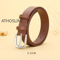 ราคา Athosline เข็มขัดหนังแท้สำหรับผู้หญิงเข็มขัดหนังวัวฟอกกางเกงยีนส์เครื่องประดับแฟชั่นดำเข็มขัดคุณภาพสูงเข็มขัดคาดเอวสำหรับกางเกงยีนส์2 5ซม (19548153094)
