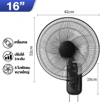 ราคา Y B 1แถม1 พัดลม 16 นิ้ว ถูกๆ พัดลมติดผนัง 16นิ้ว Wall fan 18นิ้ว พัดลมอุตสาหกรรม พัดลมผนัง แอร์บ้าน รีโมทคอนโทรล ปรับความเร็วได้ 12ระดับ (21486432275)
