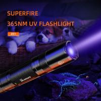 ราคา SUPERFIRE Z01 ไฟฉาย LED UV แบบชาร์จไฟได้สีดำ 365nm ไฟฉายสำหรับ สัตว์เลี้ยง อัลตราไวโอเลต (21599819223)