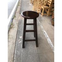 ราคา เก้าอี้บาร์สูง80cm เก้าอี้ไม้สักแท้ สีโอ๊คดำ (13397996567)