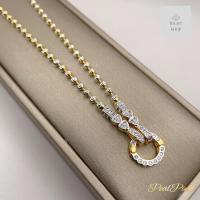 ราคา สร้อยคอสองกษัตริย์สองสีเงินทองพร้อมขั้วเพชรลายหัวใจคู่ ยาว 18 นิ้ว (21407826322)