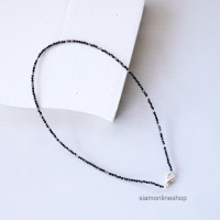 ราคา CHOKER สร้อยคอหิน อาเกตสีดำ แบบเจียเหลี่ยม หินแท้ เลือกขนาดเม็ดหินและความยาวได้ โชคเกอร์หิน blackagate by siamonlineshop (20771218103)