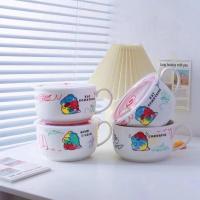 ราคา ชามเซรามิค เซรามิค ถ้วยเซรามิค พร้อมฝาปิด เข้าไมโครเวฟได้ ถ้วยใส่อาหาร ชาม ถ้วย 5 25 นิ้ว (21903818403)