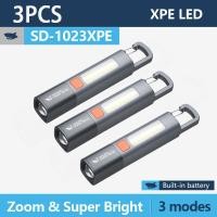 ราคา LED ไฟฉาย XPE ไส้ตะเกียง ไฟฉายสว่างสุด ๆ มีตะขอ ไฟฉายตั้งแคมป์แบบพกพา ชาร์จ USB ไฟฉายแบบพกพา กันน้ำ ไฟฉายกันน้ำ พร้อมไฟด้านข้าง Led Flashlight (22044801104)