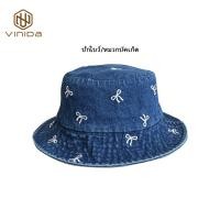 ราคา หมวกบัคเก็ต งานแฟชั่น เย็บปักโบว์น่ารัก บัคเก็ตยีนส์ 351 (21920449564)