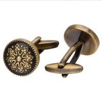 ราคา เสื้อเชิ้ตลายจุดสีบรอนซ์ลายจุดแบบวินเทจชุด Cufflinks กระดุมข้อมือตารางโลหะ (21836529485)