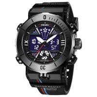 ราคา ใหม่นาฬิกา smael สำหรับผู้ชาย Jam Tangan Sport สองจอแสดงผลดิจิตอลเตือน Jam Tangan LED 8051นาฬิกากันน้ำ (21995818624)