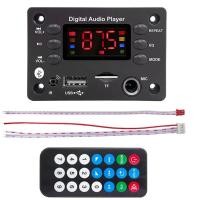 ราคา 1 Set Black DC 5V 12V Bluetooth 5 0 MP3 WMA WAV APE Decoder Board Kit Hands Free Car Audio Microphone USB TF FM Radio Mp3 Music Player (21342895270)