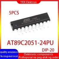 ราคา 5ชิ้นชิปไมโครคอนโทรลเลอร์8บิต AT89C2051 AT89C2051 24PU ของแท้ของแท้ของแท้ IC 2K แฟลชการ์ด DIP 20 (21375917466)