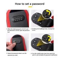 ราคา Key Safe Box Weatherproof 4 Digit Combination Outdoor Key Security Storage Case Key Lock Box Wall Mounted (21686170465)