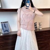 ราคา เสื้อไหมพรม ลายหัวใจด้านหน้า ผ้านิ่มยืดได้ Y112 (21987102091)