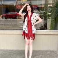 ราคา ชุดเดรสคอวี ทรงกะเหรี่ยง เดรสผ้าฝ้าย (21757644190)