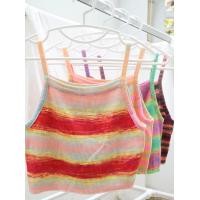 ราคา พร้อมส่ง เสื้อเกาะอกลายทาง เสื้อเกาะอก ลายทาง สีรุ้ง สำหรับผู้หญิง สีน่ารักมาก ผ้าบางใส่สบาย 8221 (21796345070)