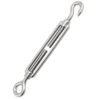 ราคา เกลียวเร่ง สแตนเลส 304 ขนาด12 มม Stainless Steel 304 Hook Eye Turnbuckle Wire Rope Tension Tool M12 (21910637659)