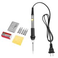 ราคา ชุดหัวแร้งบัดกรีแบบปรับอุณหภูมิได้ 60W แถมฟรี หัวบัดกรีสำหรับเปลี่ยน 5 หัว พร้อมแท่นวางหัวแร้ง 1 อัน ชุด5ปลายบัดกรีคมหัวแร้งบัดกรีหัวบัดกรีหัวเหล็กเครื่องมือชุด (20639198659)