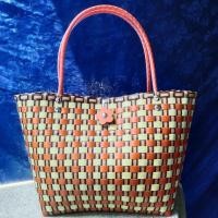 ราคา กระเป๋าสานจากเส้นพลาสติกตะกร้าจ่ายตลาด (21542397291)