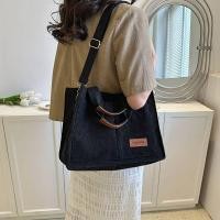 ราคา กระเป๋าถือผ้าลูกฟูกกระเป๋าถือโท้ทสำหรับผู้หญิงกระเป๋าสะพายไหล่ตกแต่งลายตัวอักษรกระเป๋าหลากหลาย (21170240858)