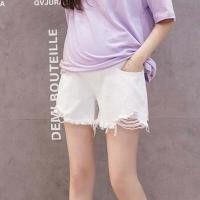 ราคา พร้อมส่ง กางเกงขาสั้นยีนส์คนท้อง กางเกงขาสั้นคนท้อง ชุดคลุมท้อง กางเกงยีนส์คนท้อง (21322056741)