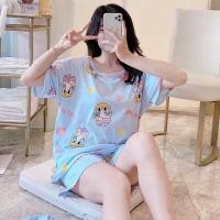 ราคา พร้อมส่ง ชุดนอนลายการ์ตูนน่ารักๆ ชุดนอน ชุดนอนผู้หญิงแขนสั้นพิมพ์ลายการ์ตูนสไตล์เกาหลีน่ารัก ชุดนอน ทุกตัวเป็นฟรีไชค์ค่ (21803727855)