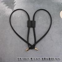 ราคา สายรัดปากหนังมีเชือกรูดสำหรับกระเป๋าทรงขนมจีบสายรัดกระเป๋าเป้สะพายหลังมีเชือกรูดสีดำสายรัดปากแคบอุปกรณ์เสริมกระเป๋า (8724919095)