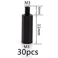 ราคา น็อตสกรู M3 M4ไนล่อนหกเหลี่ยมระยะห่างคอลัมน์สีดำยาว5มม 50มม ชุดเครื่องมือ DIY พลาสติก (14224423214)