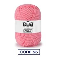 ราคา ไหมพรมฝ้าย สำหรับถักโครเชต์ ไหมพรมคอตตอนนม 4ply 25g ถักเสื้อกันหนาว กระเป๋า หมวก (21968627142)