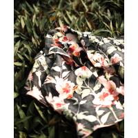 ราคา floral black linen camp collar short sleeve shirt เสื้อฮาวายผ้าลินินลายดอกสีดำแขนสั้น (21741598683)