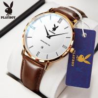 ราคา playboy official นาฬิกา ข้อมือ ผู้ชาย ลำลอง วินเทจ กัน น้ำ สายหนัง watch ทางการ นาฬิกาผู้ชาย2023 (20756650480)