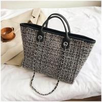 ราคา กระเป๋า รุ่น Tweed Tote Bag ผ้าทวิต งานเกรดพรีเมียม 398 (21698057380)