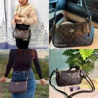 ราคา bag Original 2023 new high quality PU waterproof fashion womens shoulder bag zipper sling bag Anti theft high end tote bag กระเป๋าโค้ช โค้ชพอช P 835 (22035856018)