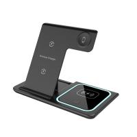 ราคา 3 in 1 Wireless Charger Wireless Charger Station สำหรับ Airpods Pro Apple Watch iPhone 15 Pro max 14 13 12 Samsung Huawei Xiaomi (21857394386)