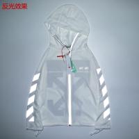 ราคา Off White Reflective Zebra Crossing Jacket เสื้อกันฝนน้ำหนักเบา Outwear Coats (15116451805)