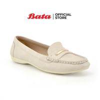 ราคา Bata LADIESCASUAL MOCCASINE รองเท้าลำลองแฟชั่นหญิง แบบสวม สีครีม รหัส 5511311 Ladiesflat Fashion (8442773928)