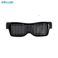 ราคา 309SOLLED App Bluetooth compatible Control Led Party Glasses 180mAh Battery Usb Charging Energy saving Flashing Luminous Concert Sunglasses (21561861346)