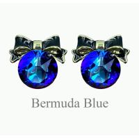 ราคา IMAGIE ต่างหูริบบิ้นผสมคริสตัลสีๆน่ารักๆ (21742268343)