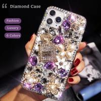 ราคา เคสโทรศัพท์ประดับพลอยเทียมขวดน้ำหอมเพชรคริสตัลกากเพชรหรูหราสำหรับ IPhone 15 14 13 11 12 Pro Max XR XS Max X 7 8 Plus 6 6S Plus SE 2022กันกระแทก (16253354721)