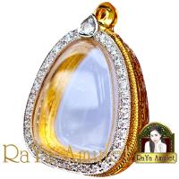 ราคา กรอบพระสำเร็จรูป งานไมครอน งานฝังเพชร CZ ทรงพระปิดตากลาง รหัส 186 (22051310878)