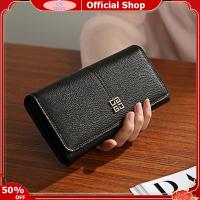 ราคา TEQIN Fast Delivery Women Long Wallet Pu Leather Large Capacity Coin Purse Bifold Solid Color Clutch Purse Bag (20970412572)